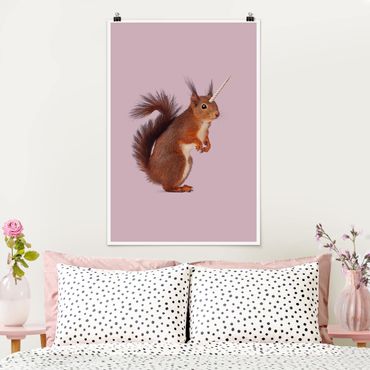 Poster animaux - Hold On, Squirricorn!