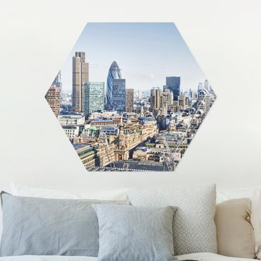 Hexagone en alu Dibond - City Of London
