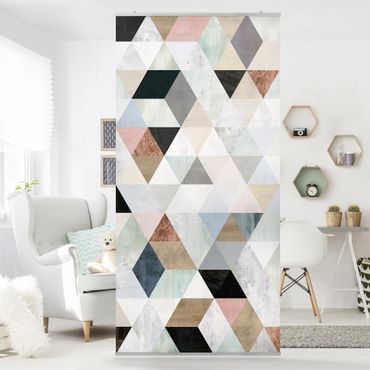Panneau de séparation - Watercolour Mosaic With Triangles I