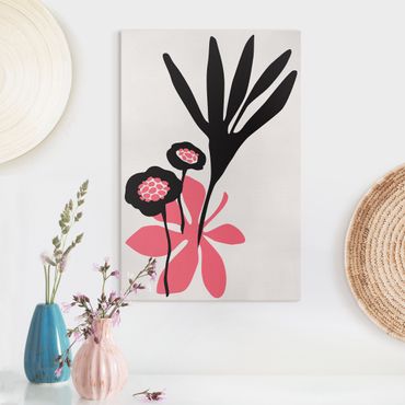 Impression sur toile - Flower Greeting In Pink