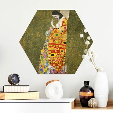 Hexagone en alu Dibond - Gustav Klimt - Hope II