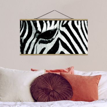 Tableau en tissu avec porte-affiche - Zebra Crossing