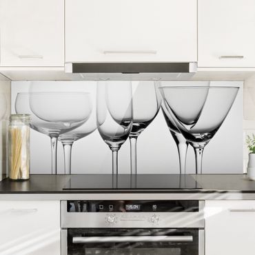 Fonds de hotte - Fine Glassware Black And White