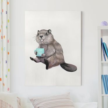 Tableau sur toile - Illustration Beaver Wit Coffee Mug