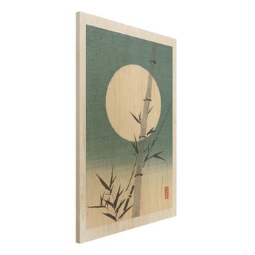 Impression sur bois - Japanese Drawing Bamboo And Moon