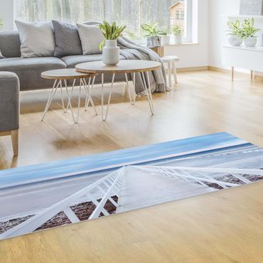 Vinyl Floor Mat - Bridge In Sweden - Panorama Landscape Format