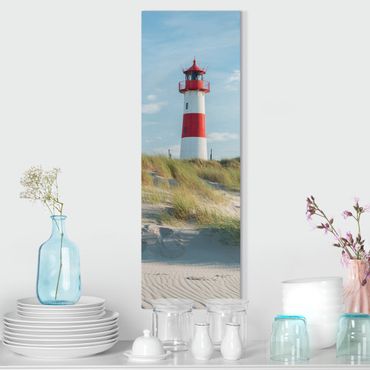 Impression sur toile - Lighthouse At The North Sea