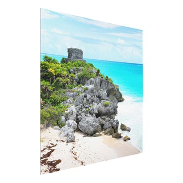 Tableau en verre - Caribbean Coast Tulum Ruins