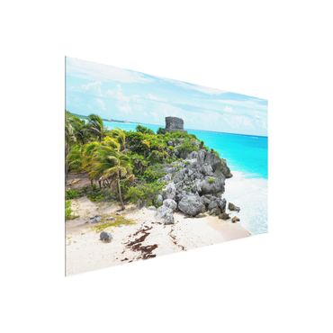 Tableau en verre - Caribbean Coast Tulum Ruins