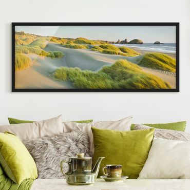 Poster encadré - Dunes And Grasses At The Sea