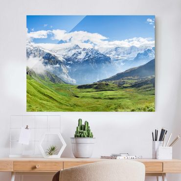 Tableau en verre - Swiss Alpine Panorama