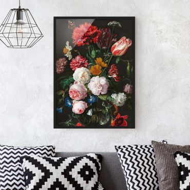 Poster encadré - Jan Davidsz De Heem - Still Life With Flowers In A Glass Vase
