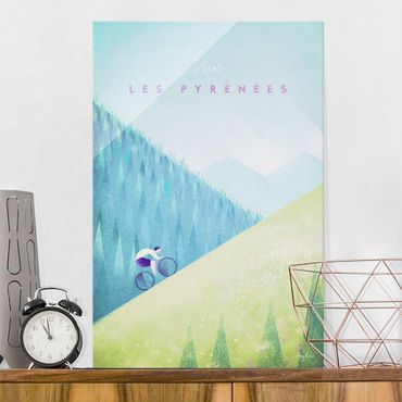 Tableau en verre - Travel Poster - The Pyrenees