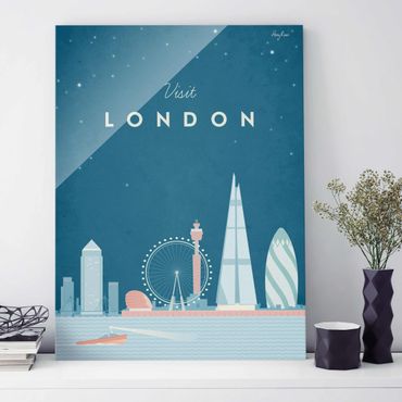 Tableau en verre - Travel Poster - London