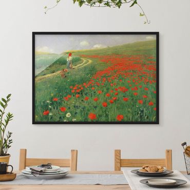 Poster encadré - Pál Szinyei-Merse - Summer Landscape With A Blossoming Poppy