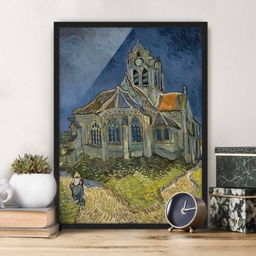 Poster encadré - Vincent van Gogh - The Church at Auvers