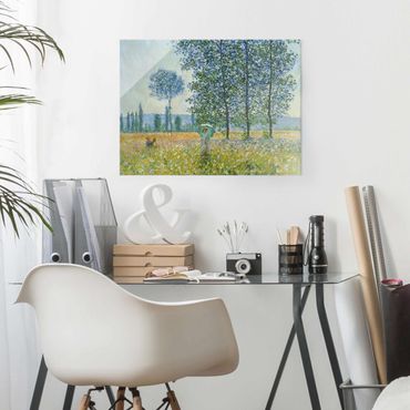 Tableau en verre - Claude Monet - Fields In Spring