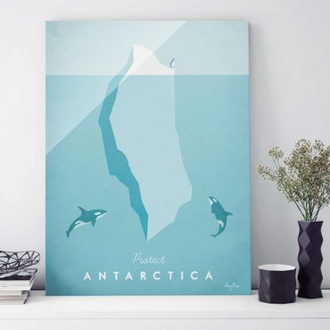 Tableau en verre - Travel Poster - Antarctica