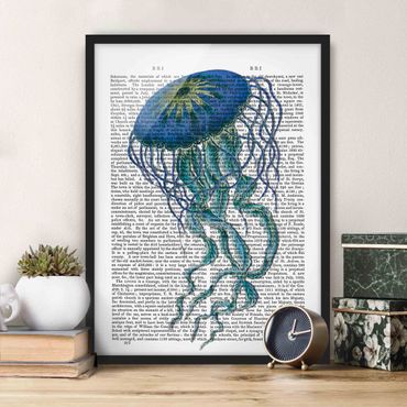 Poster encadré - Animal Reading - Jellyfish