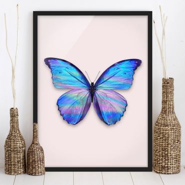 Poster encadré - Holographic Butterfly