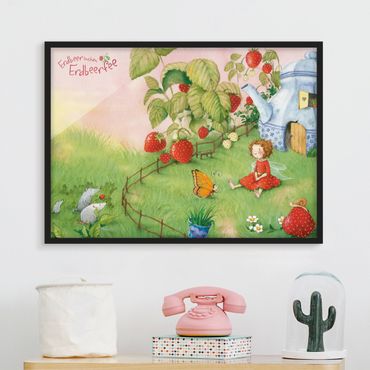 Poster encadré - Little Strawberry Strawberry Fairy - In The Garden