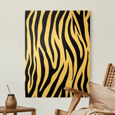 Tableau sur toile or - Zebra Print