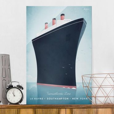Tableau en verre - Travel Poster - Cruise Ship