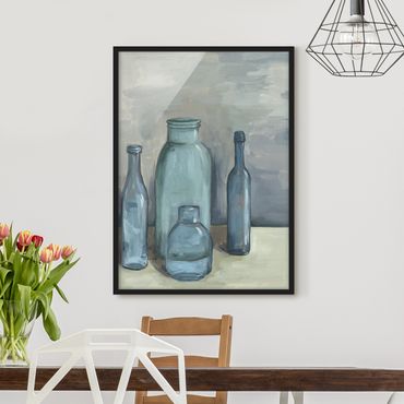 Poster encadré - Still Life With Glass Bottles II