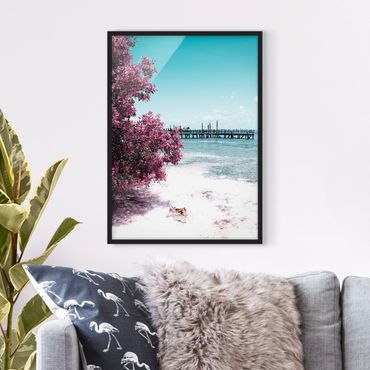 Poster encadré - Paradise Beach Isla Mujeres