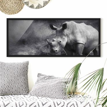 Poster encadré - Lonesome Rhinoceros