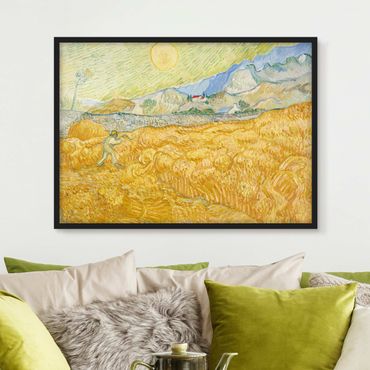 Poster encadré - Vincent Van Gogh - The Harvest, The Grain Field