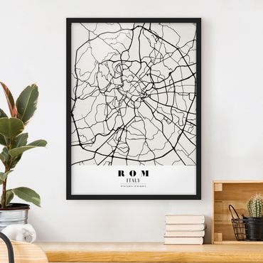 Poster encadré - Rome City Map - Classical