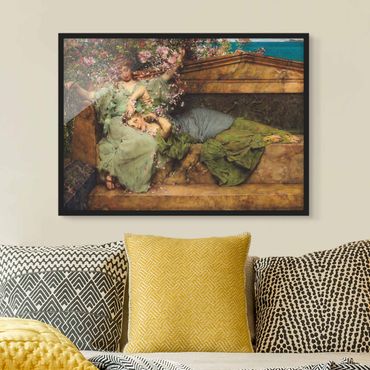 Poster encadré - Sir Lawrence Alma-Tadema - The Rose Garden