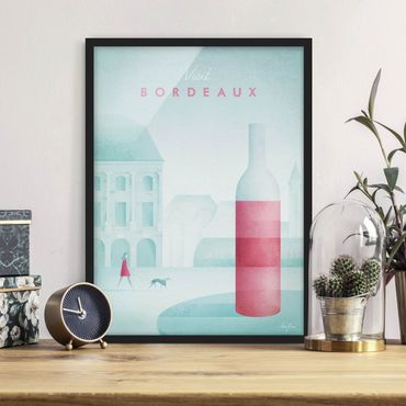 Poster encadré - Travel Poster - Bordeaux
