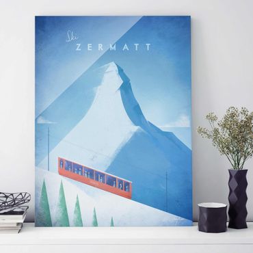 Tableau en verre - Travel Poster - Zermatt