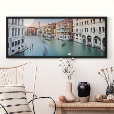Poster encadré - Grand Canal View From The Rialto Bridge Venice