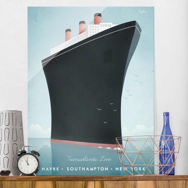 Tableau en verre - Travel Poster - Cruise Ship