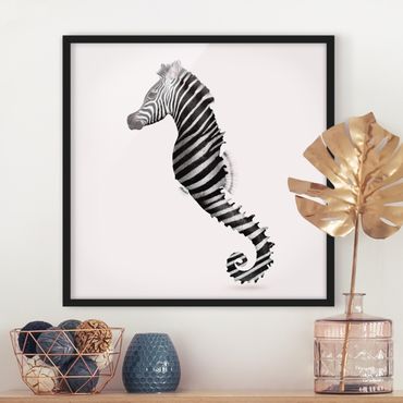Poster encadré - Seahorse With Zebra Stripes
