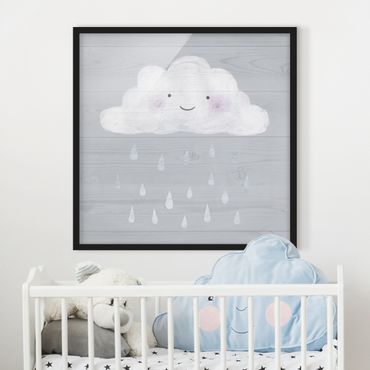 Poster encadré - Cloud With Silver Raindrops