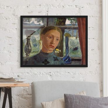 Poster encadré - Paula Modersohn-Becker - Girl'S Head In Front Of A Window