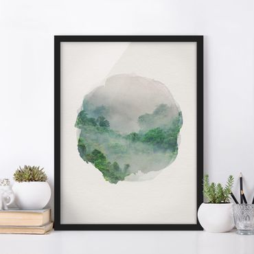 Poster encadré - WaterColours - Jungle In The Mist