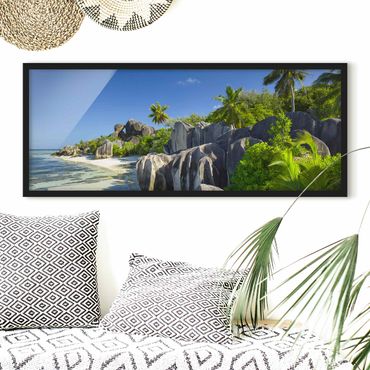 Poster encadré - Dream Beach Seychelles