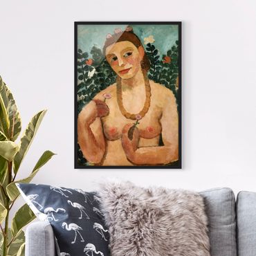 Poster encadré - Paula Modersohn-Becker - Self Portrait with Amber Necklace