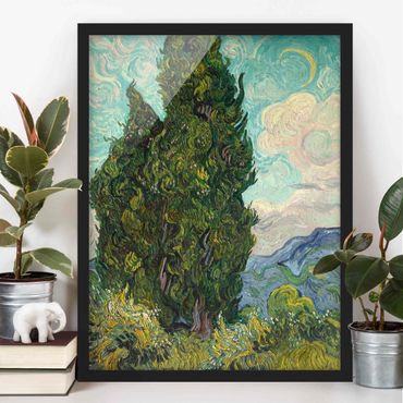 Poster encadré - Vincent van Gogh - Cypresses