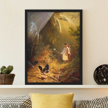 Poster encadré - Carl Spitzweg - The Butterfly Hunter