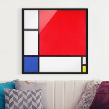Poster encadré - Piet Mondrian - Composition With Red Blue Yellow