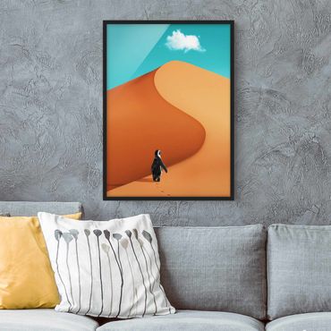 Poster encadré - Desert With Penguin