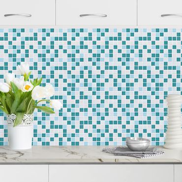 Revêtement mural cuisine - Mosaic Tiles Turquoise Blue