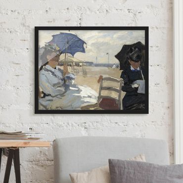 Poster encadré - Claude Monet - At The Beach Of Trouville