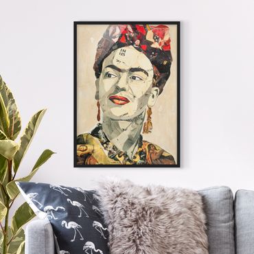Poster encadré - Frida Kahlo - Collage No.2